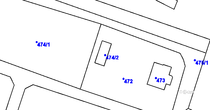 Parcela st. 474/2 v KÚ Ploužnice pod Ralskem, Katastrální mapa