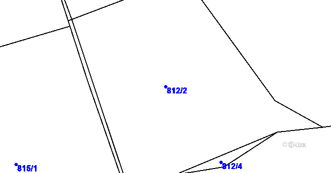 Parcela st. 812/2 v KÚ Dobřív v Brdech, Katastrální mapa