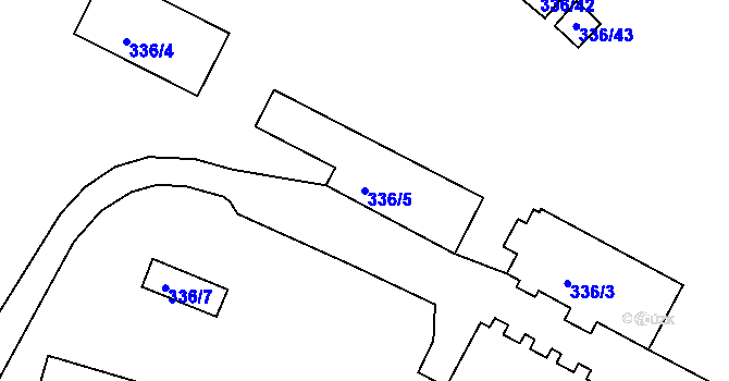 Parcela st. 336/5 v KÚ Polná na Šumavě, Katastrální mapa