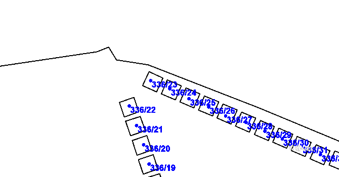 Parcela st. 336/24 v KÚ Polná na Šumavě, Katastrální mapa