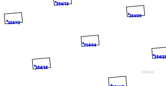 Parcela st. 254/14 v KÚ Polná na Šumavě, Katastrální mapa