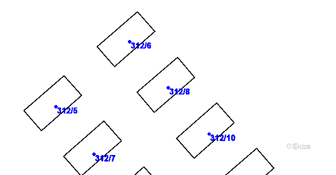 Parcela st. 312/8 v KÚ Dřemovice u Města Libavá, Katastrální mapa