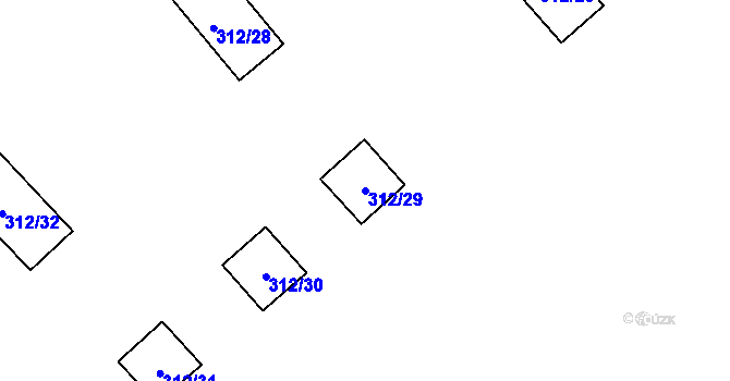 Parcela st. 312/29 v KÚ Dřemovice u Města Libavá, Katastrální mapa