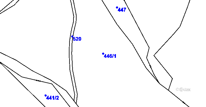 Parcela st. 446/1 v KÚ Hadinka, Katastrální mapa