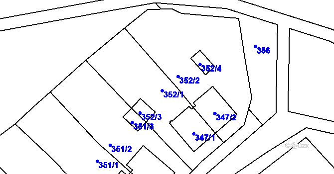 Parcela st. 352 v KÚ Čermná u Města Libavá, Katastrální mapa