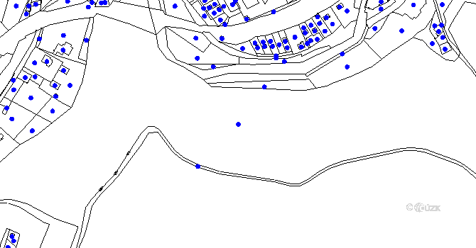 Parcela st. 77 v KÚ Velká Střelná, Katastrální mapa