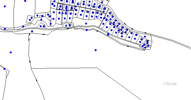 Parcela st. 423/1 v KÚ Velká Střelná, Katastrální mapa