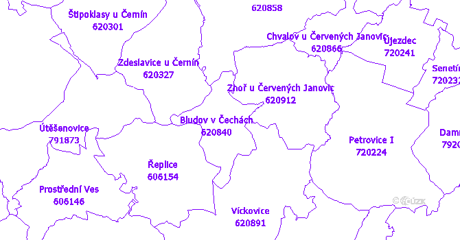 Katastrální mapa Bludov