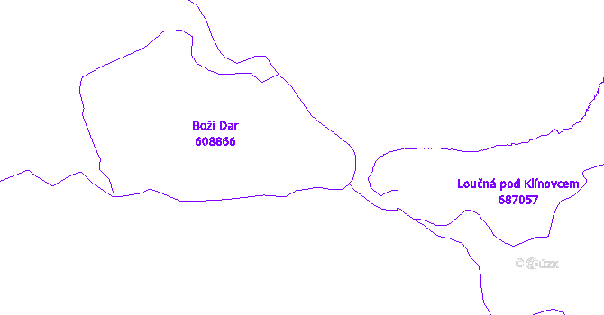 Katastrální mapa Boží Dar