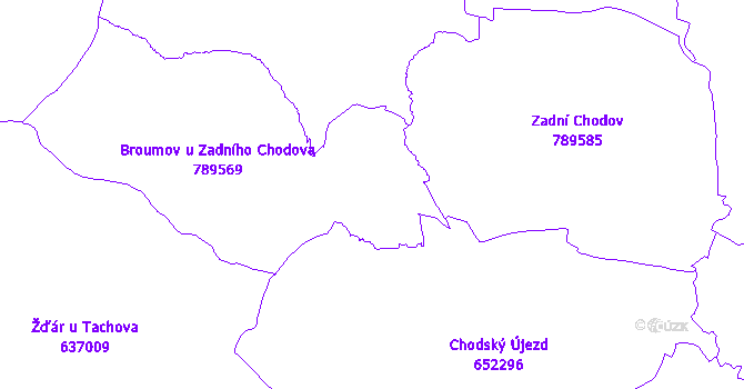 Katastrální mapa Broumov
