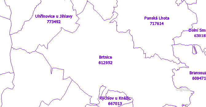 Katastrální mapa Brtnice
