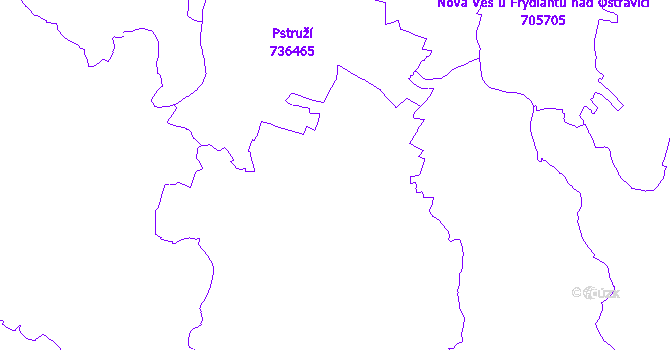 Katastrální mapa Čeladná