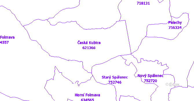 Katastrální mapa Česká Kubice