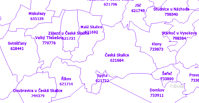 Katastrální mapa Česká Skalice