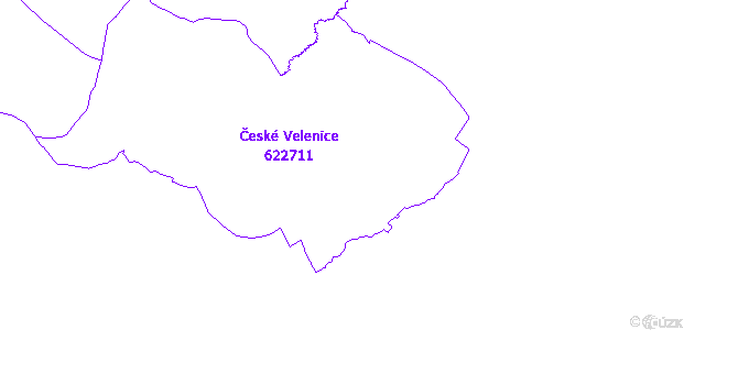 Katastrální mapa České Velenice