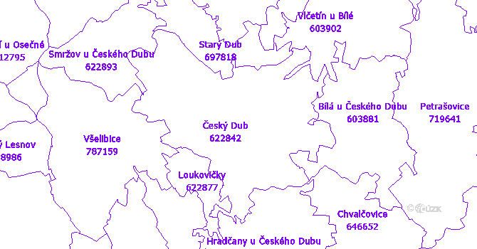 Katastrální mapa Český Dub