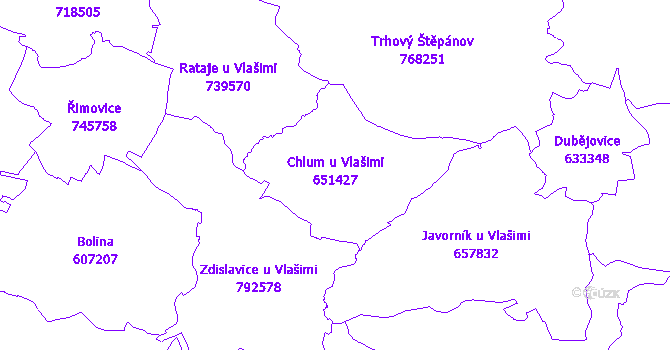 Katastrální mapa Chlum