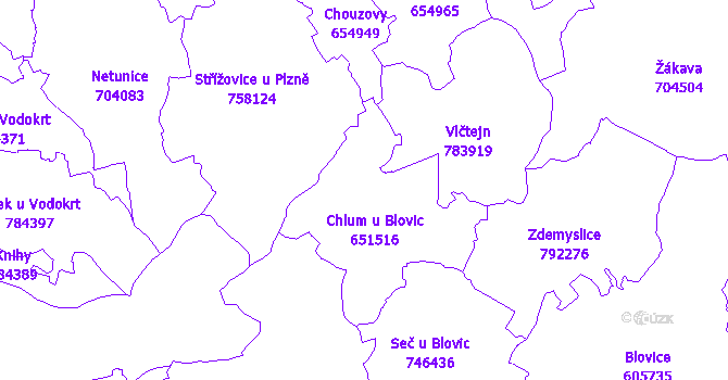 Katastrální mapa Chlum