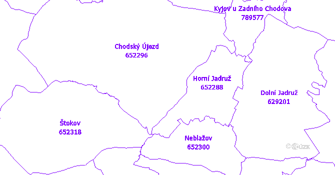 Katastrální mapa Chodský Újezd