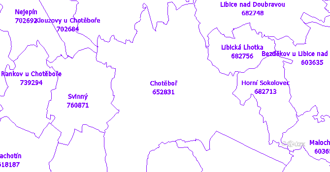Katastrální mapa Chotěboř