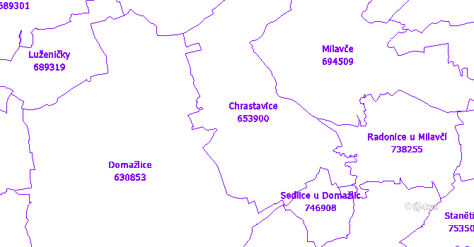 Katastrální mapa Chrastavice
