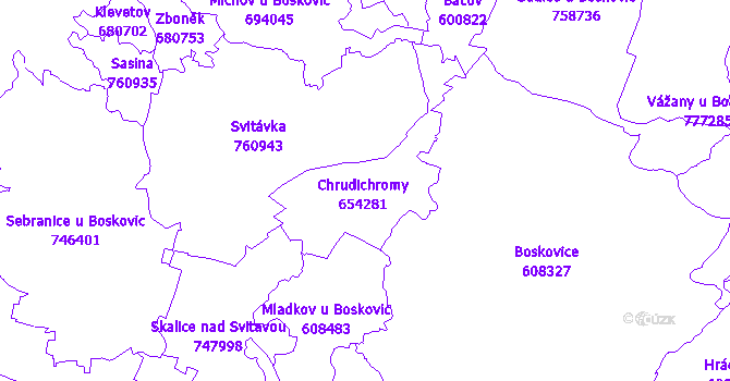 Katastrální mapa Chrudichromy
