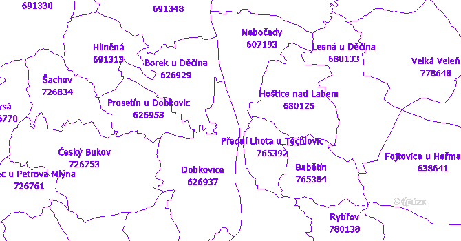 Katastrální mapa Dobkovice