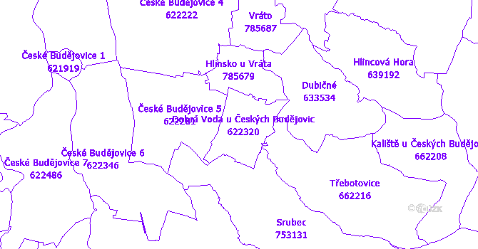 Katastrální mapa Dobrá Voda u Českých Budějovic