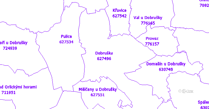Katastrální mapa Dobruška
