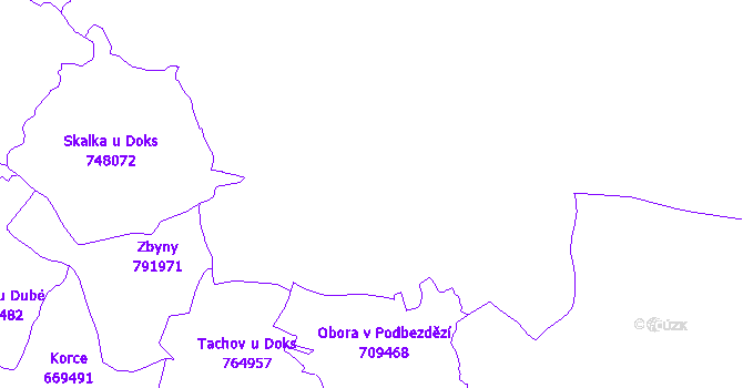 Katastrální mapa Doksy