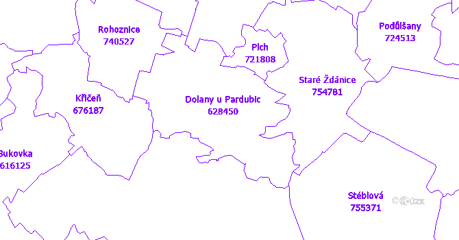 Katastrální mapa Dolany