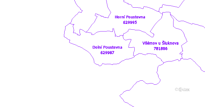Katastrální mapa Dolní Poustevna