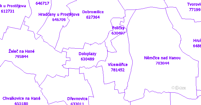 Katastrální mapa Doloplazy