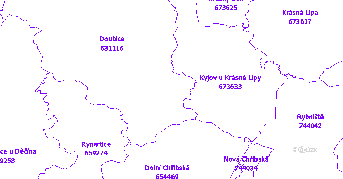 Katastrální mapa Doubice