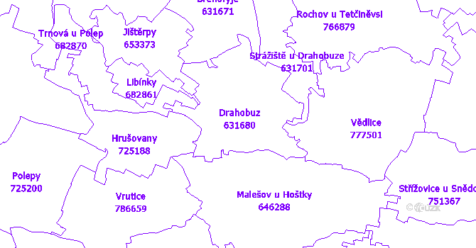 Katastrální mapa Drahobuz