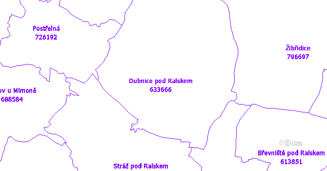 Katastrální mapa Dubnice