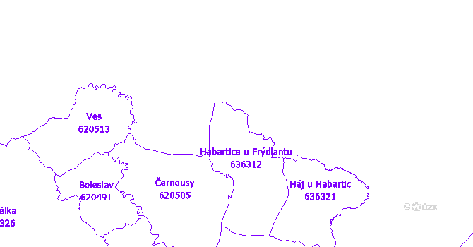 Katastrální mapa Habartice