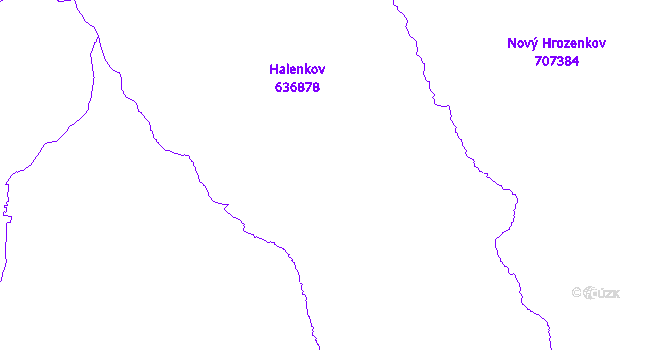 Katastrální mapa Halenkov