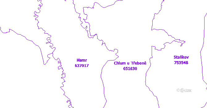 Katastrální mapa Hamr