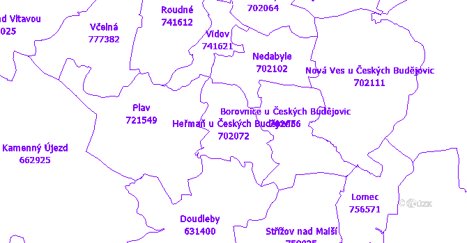 Katastrální mapa Heřmaň