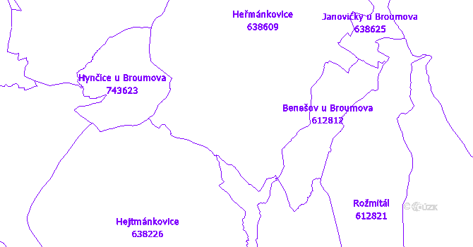 Katastrální mapa Heřmánkovice