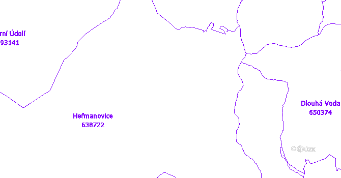 Katastrální mapa Heřmanovice