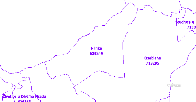 Katastrální mapa Hlinka