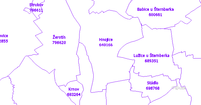 Katastrální mapa Hnojice