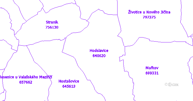 Katastrální mapa Hodslavice
