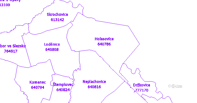 Katastrální mapa Holasovice
