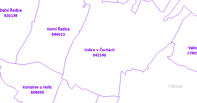 Katastrální mapa Holice