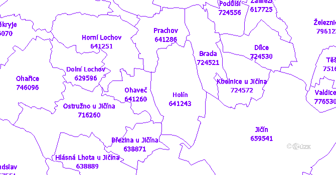 Katastrální mapa Holín