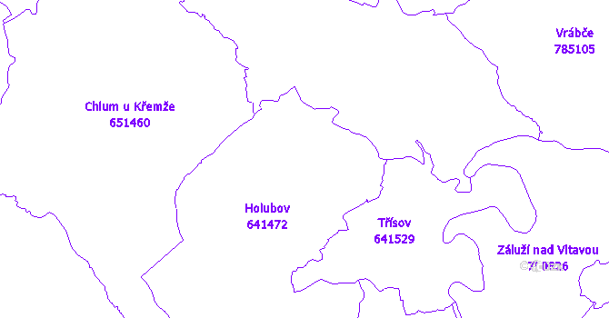 Katastrální mapa Holubov