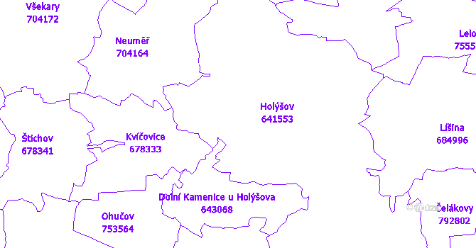 Katastrální mapa Holýšov